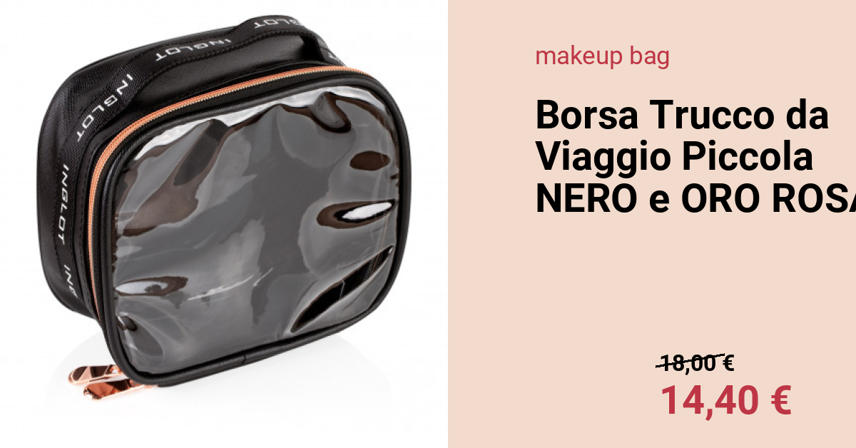 Borsa Trucco da Viaggio Piccola NERO e ORO ROSA - INGLOT