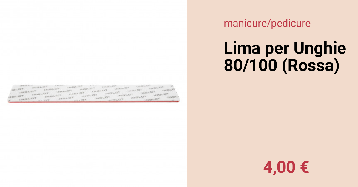 Lima per Unghie 80/100 (Rossa) - INGLOT