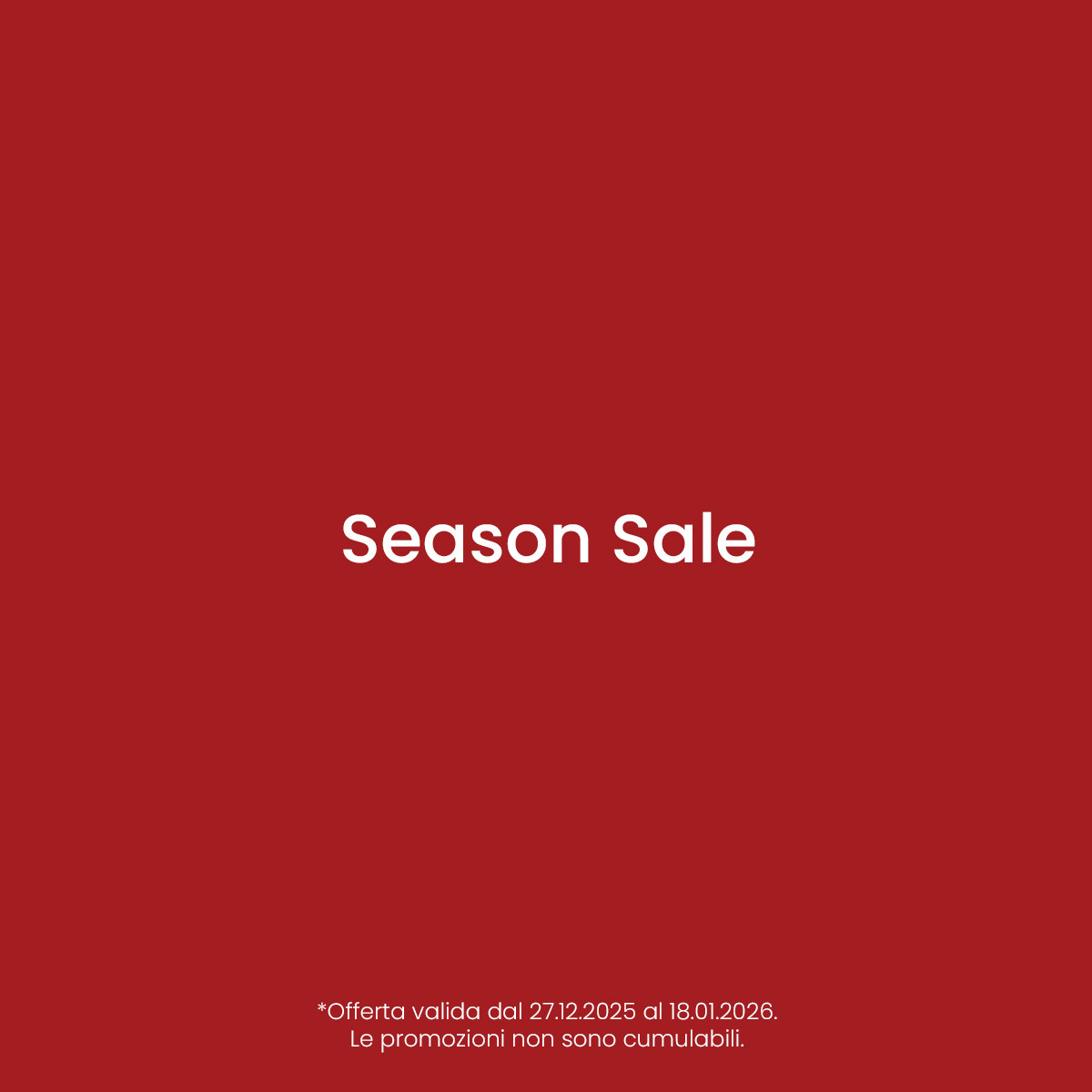 LA SEASON SALE È GIÀ INIZIATA